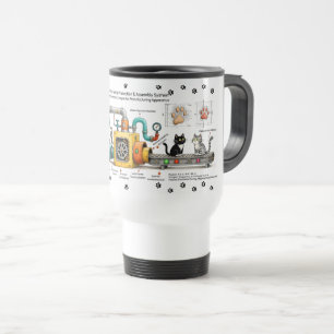 Funny Cat Assembly Machine Travel Mug