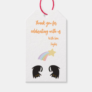 Funny Cat Baby Birthday Thank You Tag