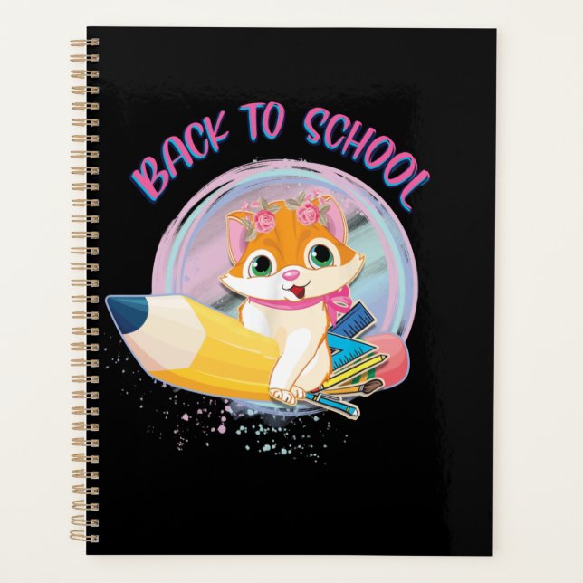 Funny Cat Back To School Planner (Front)
