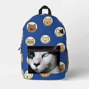 Funny Cat Backpack With Custom Photo Option