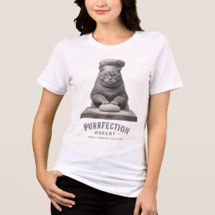 Funny Cat Bakery T-Shirt – “Purrfection Bakery Tri-Blend Shirt