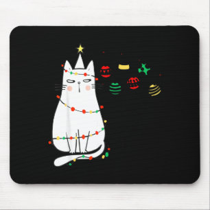 Funny Cat Ball Buster Christmas Humor Mouse Pad