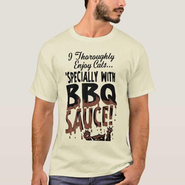 Funny Cat BBQ T-Shirt (Front)