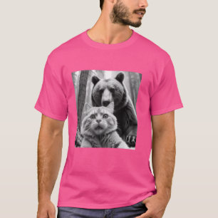 Funny Cat Bear The Last Selfie T-Shirt