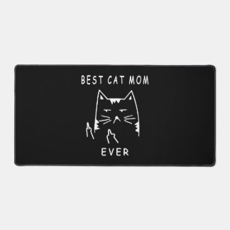 funny cat best cat mum ever meow with my cat funny desk mat