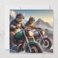 Funny Cat Bikers, Cat Rocker Birthday