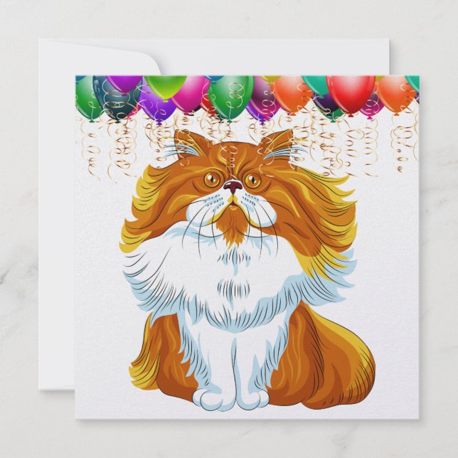 Funny Cat Birthday Any Celebration Invitation (Front)