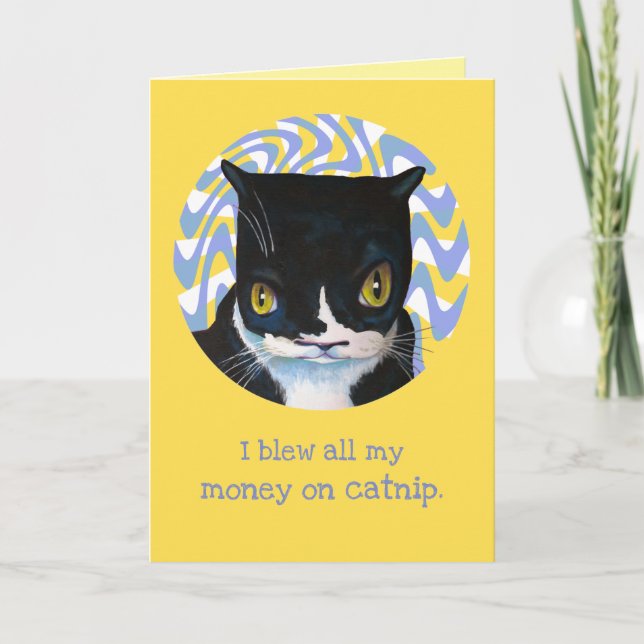 Funny Cat Birthday Card (Front)