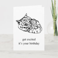 Funny Cat Birthday for Friend, Mum, Dad
