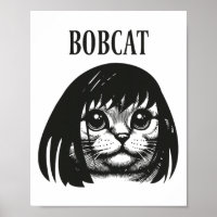 Funny Cat Bob Hairstyle Bobcat Humourous Cats Cat