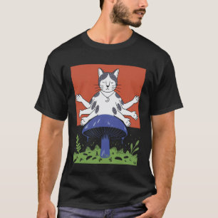 Funny Cat Boho Cottagecore T-Shirt