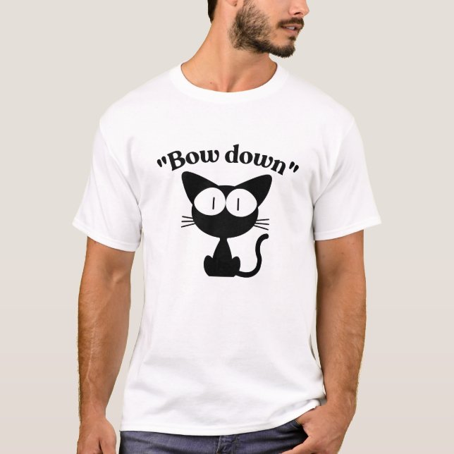 Funny Cat Boss T-Shirt Front Back (Front)