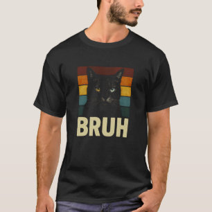 Funny Cat Bruh Kitty Lover Retro Animal Novelty Vi T-Shirt