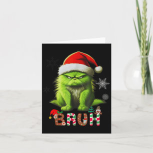 Funny Cat Bruh Saying Bro Card