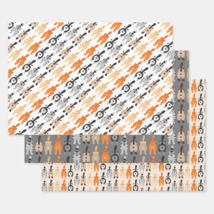 Funny Cat Butt Wrapping Paper Flat Sheet Set of 3