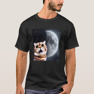 Funny Cat Cat Moon Cute Kitten Graphic unique meow T-Shirt