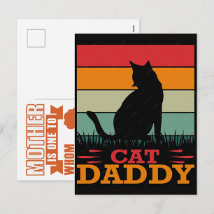 Funny cat, cat mum, women' cat gift for cat lovers holiday postcard