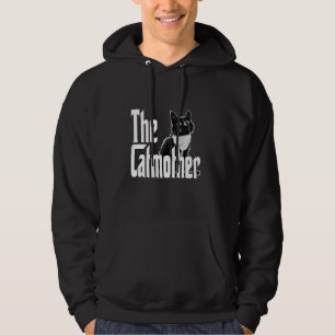 Funny Cat Catmother Black and White Cat Mother Kit Hoodie