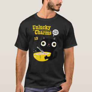 Funny Cat Cereal Unlucky Charms-Official DinoMike  T-Shirt
