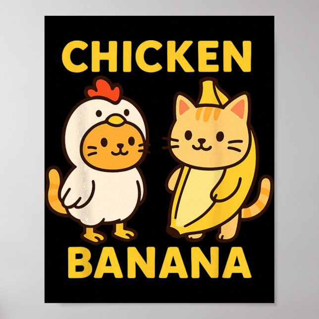Funny Cat Chicken Nana  Poster (Front)