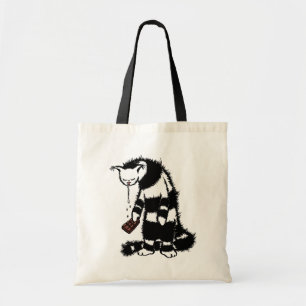 Funny Cat Chocolate Lover - Ink Drawn Drooling Cat Tote Bag
