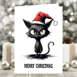 Funny Cat Christmas Card