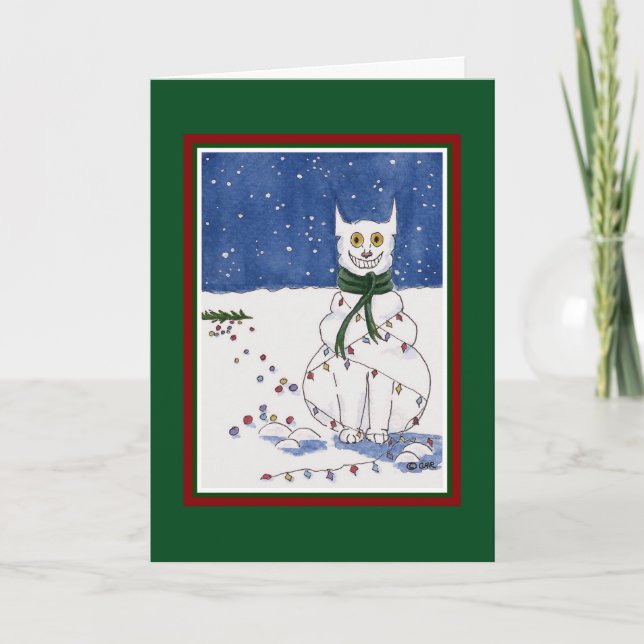 Funny Cat Christmas Card (Front)