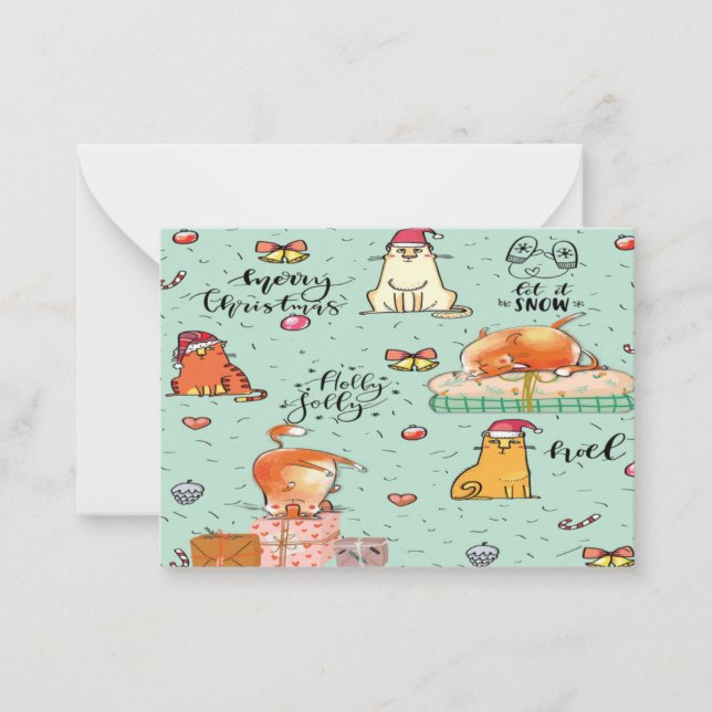 Funny Cat Christmas Cards (Front)