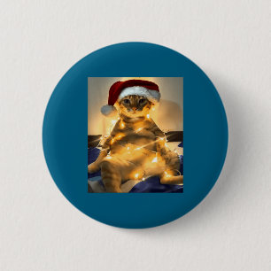 Funny Cat Christmas Meme Shirt Cute Holiday Meme C 6 Cm Round Badge