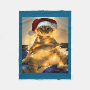Funny Cat Christmas Meme Shirt Cute Holiday Meme C Fleece Blanket