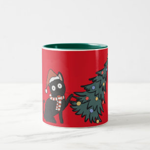 Funny Cat Christmas Mug