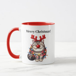 Funny Cat Christmas Mug