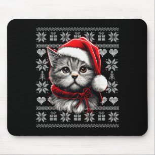Funny Cat Christmas Shirts Men Women Cats Lover Ug Mouse Pad