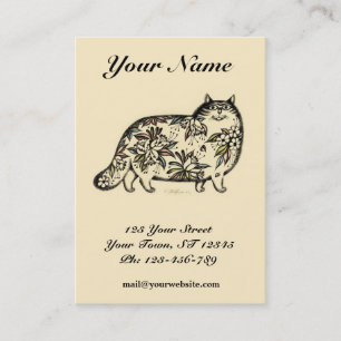 Funny Cat Chubby Business Card