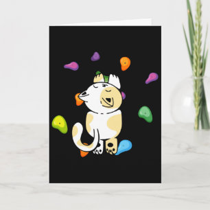 Funny Cat Climber Rock Climbing For Men Women And Card