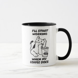 Funny Cat Coffee Co-Workers Office Mug