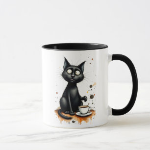 Funny Cat Coffee Mug – Quirky Coffee Lover Gift