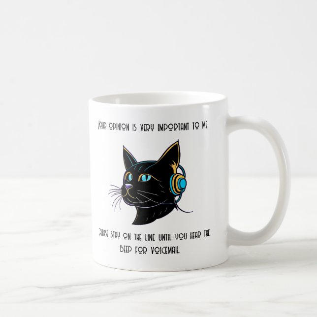 Funny Cat Coffee Mug Sarcastic Office Gift Idea (Right)