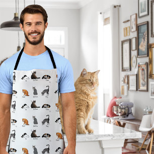 Funny Cat Commands Illustrated Training Chart Apron