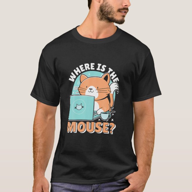 Funny Cat Computer Programmer Software Engineer Fo T-Shirt (Front)