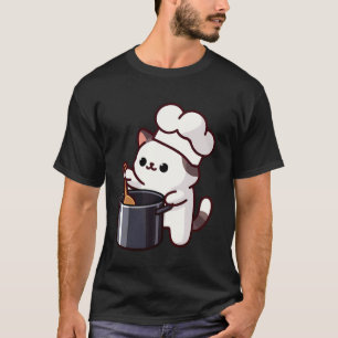 Funny Cat Cooking Baking Chef T-Shirt