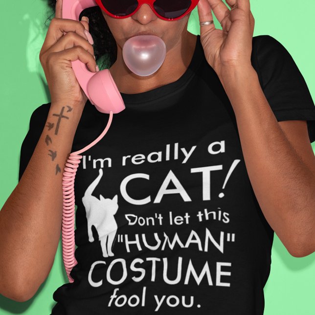 Funny Cat Costume, Halloween Women's T-Shirt (Creator Uploaded)