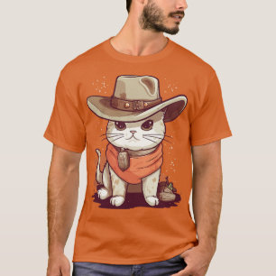 Funny Cat Cowboy Cowgirl Country T-Shirt