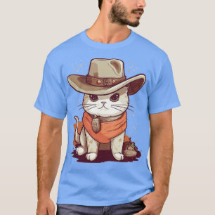 Funny Cat Cowboy Cowgirl Country T-Shirt
