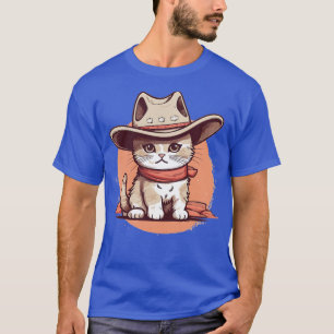 Funny Cat Cowboy Cowgirl Meow Howdy Meowdy 11 T-Shirt