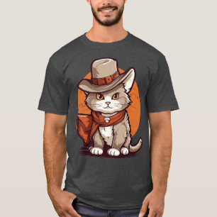 Funny Cat Cowboy Cowgirl Meow Howdy Meowdy 12 T-Shirt