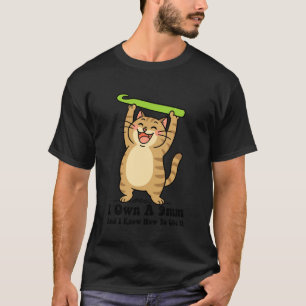 Funny Cat Crochet for Women Men 9mm Crochet T-Shirt