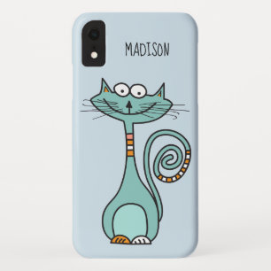Funny Cat custom name & colour phone cases