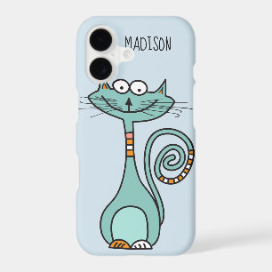 Funny Cat custom name & colour phone cases