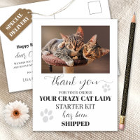 Funny Cat Custom Photo Birthday Postcard
